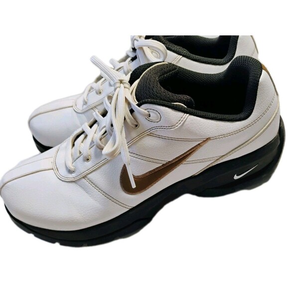 ⛳️ Nike Men's Air Performance‎ Golf Shoes 8.5W White Brown Black Spikeless ⛳ - Picture 2 of 6
